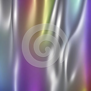 Rainbow and silver gradient with smooth color transitions. AI-Generated.