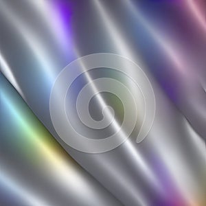 Rainbow and silver gradient with smooth color transitions. AI-Generated.