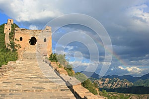 Rainbow at Simatai Great Wall of China photo