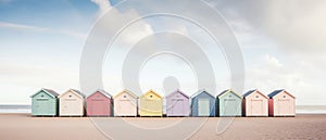 Rainbow Skies and Pastel Hues: The Intricate Beach Huts of Summe