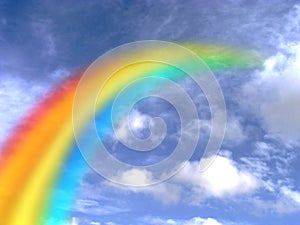 Rainbow in the sky photo