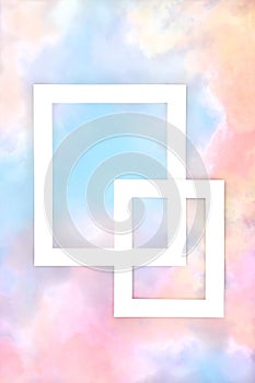 Rainbow Sky Background Creative Border