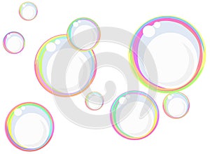 Rainbow soap bubbles