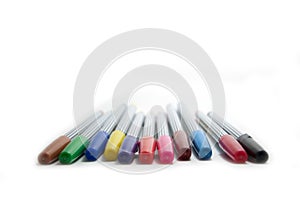 Rainbow of soft-tip pen