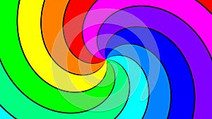 Rainbow spectral swirl rotating quickly clockwise