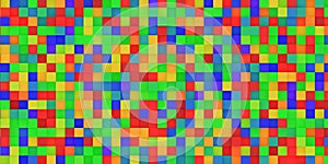 Rainbow or spectrum squares or cubes mosaic abstract background pattern geometrical design