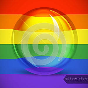 Rainbow sphere. Vector illustration.