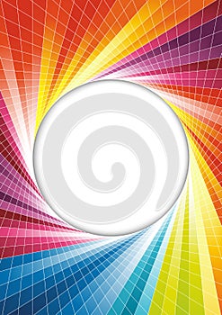 Rainbow spring background - circle