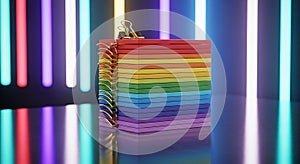 Rainbow Stack of Sticky Notes