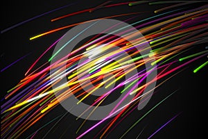 Rainbow straight Diagonal Line Glow Dark Background