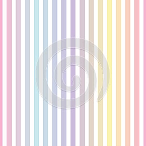 Rainbow stripe pattern, colorful vertical lines seamless vector repeat