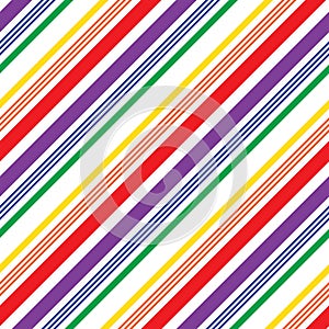 Rainbow Stripe seamless pattern background in diagonal style