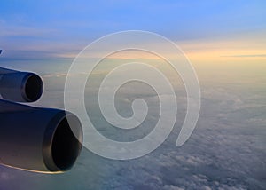 Rainbow Sunrise from an Airplane