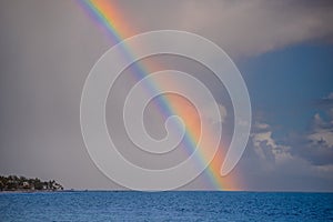 rainbow at sunset