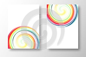 Rainbow swirl - abstract colorful background. Vector illustration eps10, banners