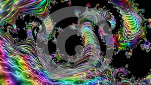 Rainbow swirl fractal photo