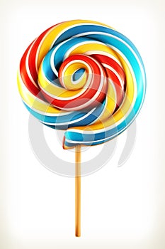 Rainbow swirl lollipop