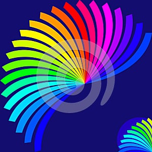 Rainbow swirl multicolor background vector illustration graphic design.