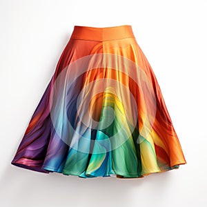 Rainbow Swirl Skirt With Petrina Hicks-inspired Print photo