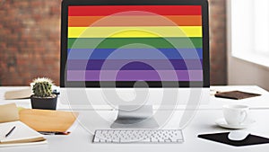 Rainbow Symbol Love Free Homosexual Concpet