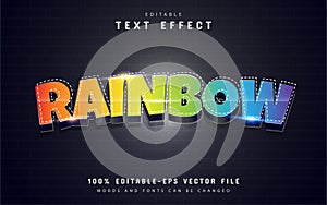 Rainbow text effect with a colorful gradient