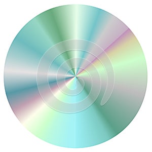 Rainbow texture of CD or DVD disc. Iridescent compact disc for presentation layouts and design