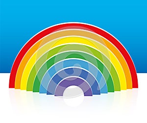 Rainbow Three Dimensional Reflexion