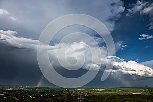 Rainbow and thunderstorm, Rapid City, South Dakota