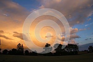 Rainbow on top of the storm cloud