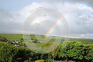 Rainbow in the Tralee countryside in County Kerry, Ireland
