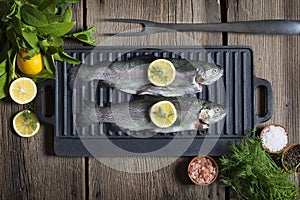 Rainbow Trout on Griddle