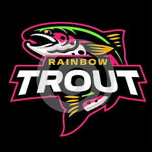 Rainbow Trout Sport Mascot Logo