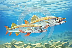rainbow trouts spotted fins brushing against crystal clear water