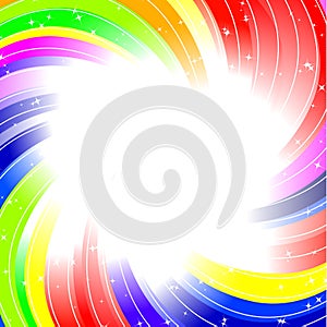 Rainbow twirl background