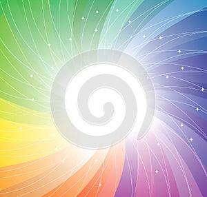 Rainbow twirl background. Vector