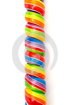 Rainbow Twirl Lollipop Candies