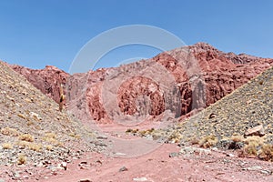 Rainbow valley or valle arcoiris in sand pedro de atacama, Chile photo