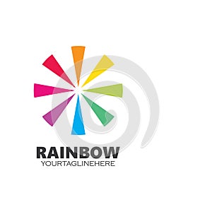 rainbow  vector  illusration design web template