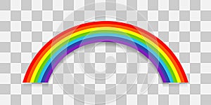 Rainbow vector illustration on transparent background