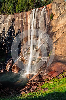 Rainbow on Vernal Falls and the Mist Trail, Yosemite National Park, California