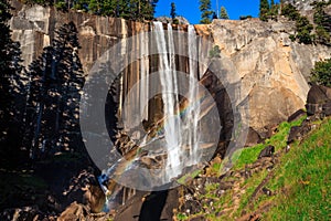 Rainbow on Vernal Falls and the Mist Trail, Yosemite National Park, California