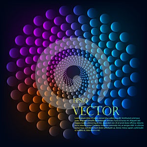 Rainbow vortex vector background