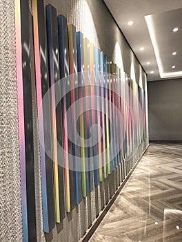 Rainbow wall with beautiful color and artistik