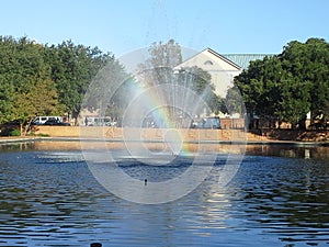 Rainbow in Water Fountain