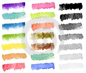 Rainbow watercolor paint stripe