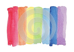 Rainbow watercolor paint stripe