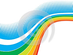 Rainbow wave halftone