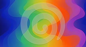 Rainbow Wavy Gradient Abstract Background
