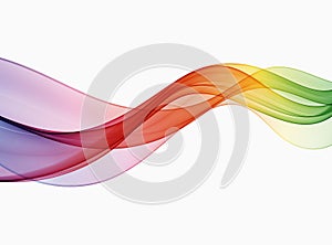 Rainbow wavy lines,abstract wave background of smooth wave flow. Smoky transparent lines.