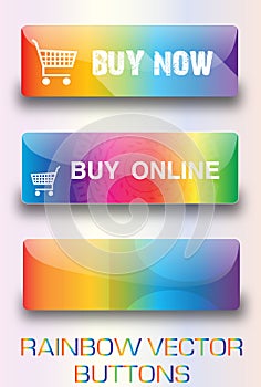 Rainbow web buttons